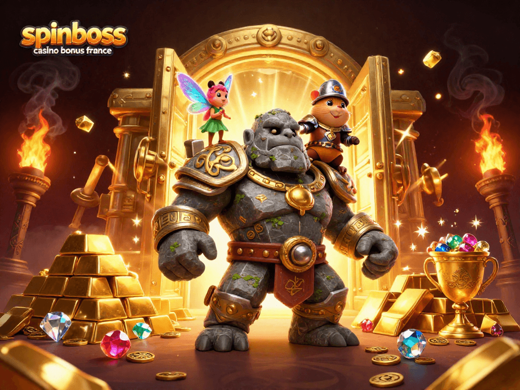 Découvrez le spinboss casino bonus france avec des personnages en 3D dans un univers riche et vibrant.
