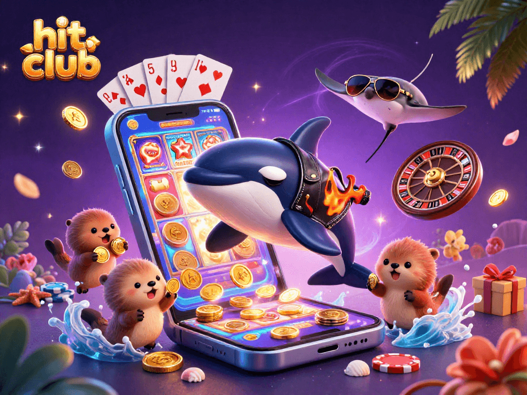 Experience the thrill at hit club, featuring vibrant characters and a lively casino atmosphere.