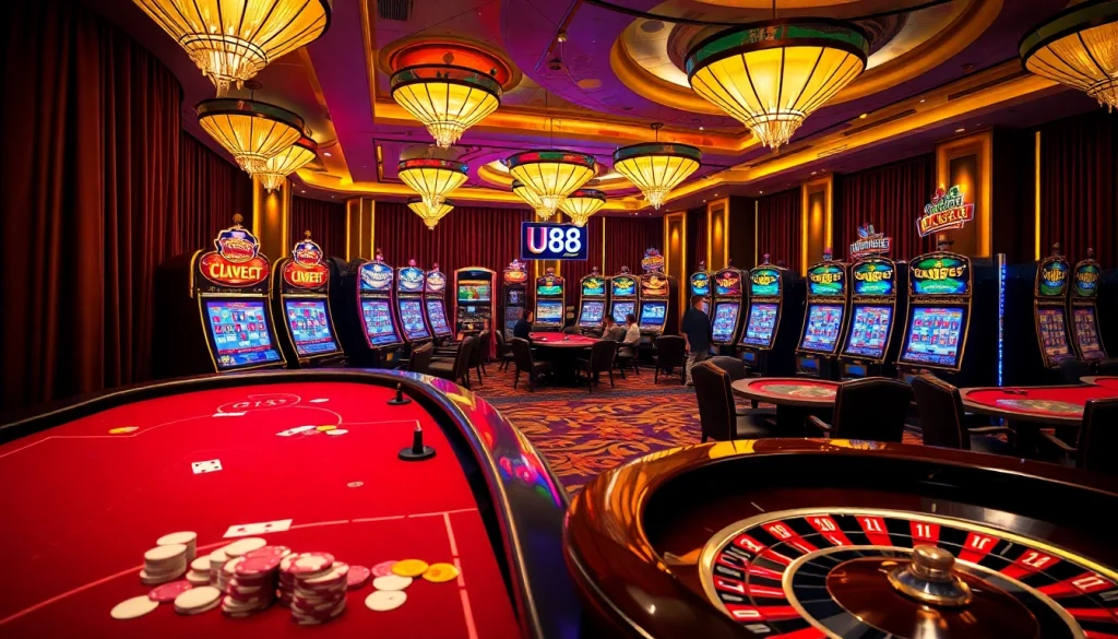 Experience thrilling gameplay at U88 casino with vibrant tables and exciting slot machines.