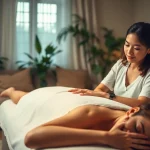 전문 치료사가 아늑한 가정 환경에서 차분한 마사지를 제공하는 평택출장마사지 서비스.